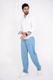 Bland jeans Rigid fabric Baggy fit light blue colour