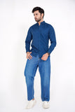 Bland jeans Rigid fabric Baggy fit  Blue color