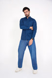 Bland jeans Rigid fabric Baggy fit  Blue color