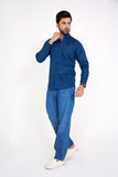 Bland jeans Rigid fabric Baggy fit  Blue color
