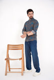 Bland jeans Rigid fabric Baggy fit mid blue colour